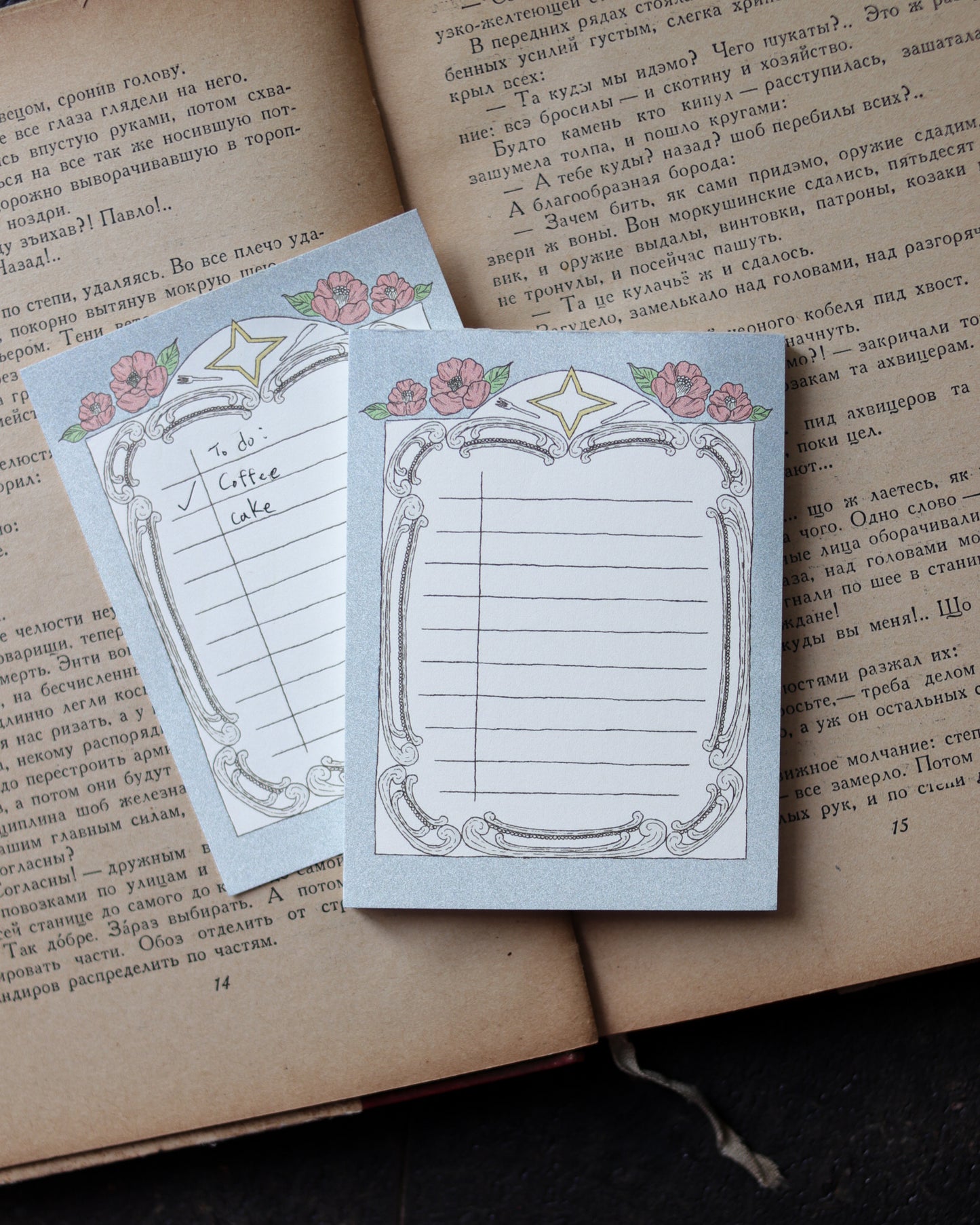 Non-sticky memo paper - Coffee Shop List