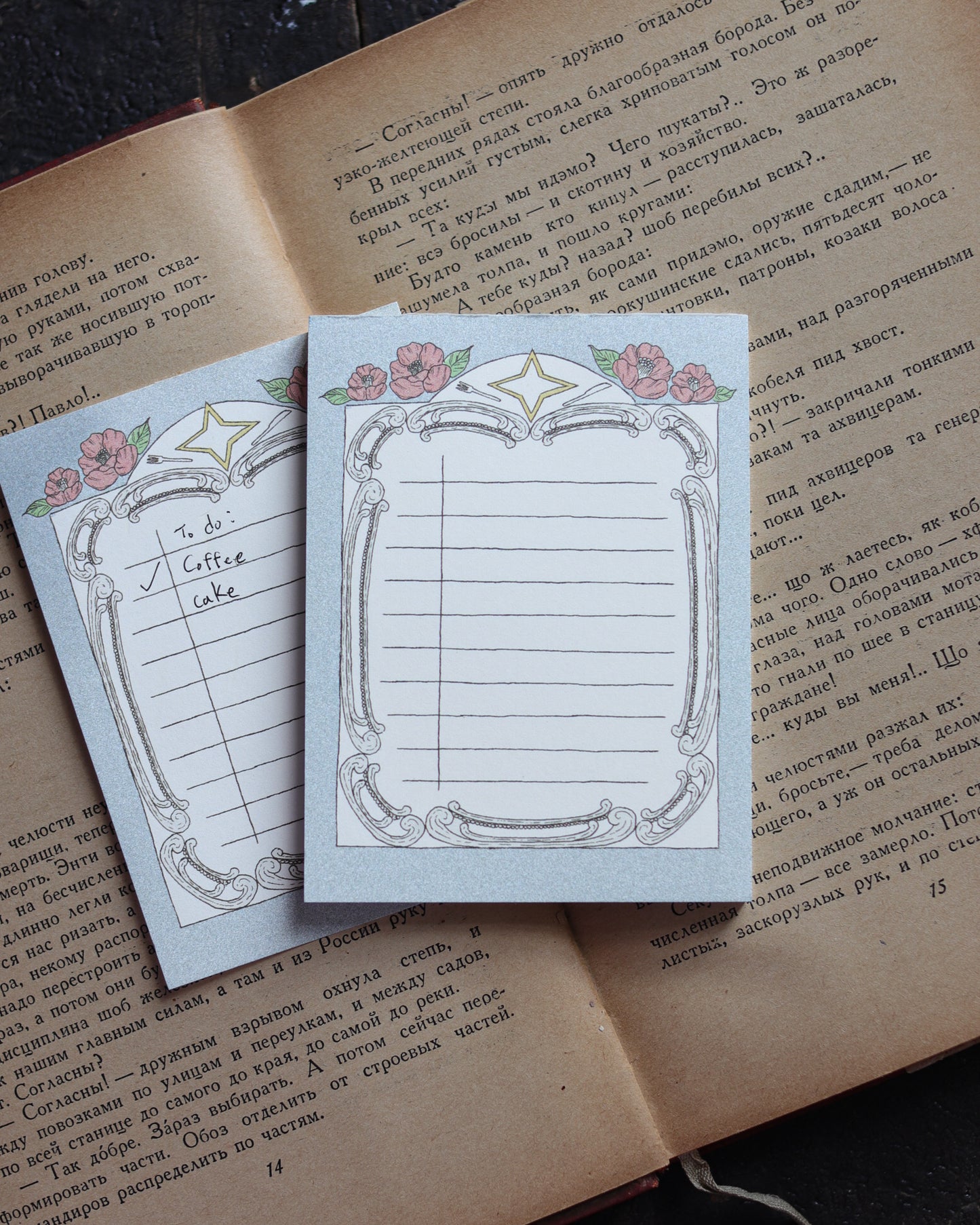 Non-sticky memo paper - Coffee Shop List