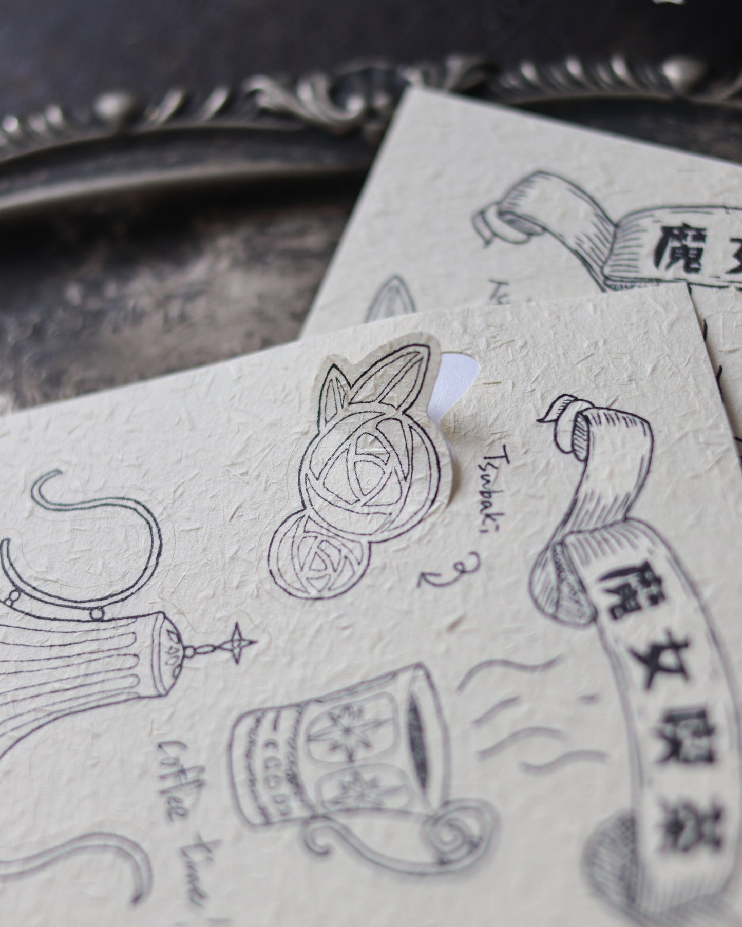 Original Drawing Sticker - Witch coffee shop