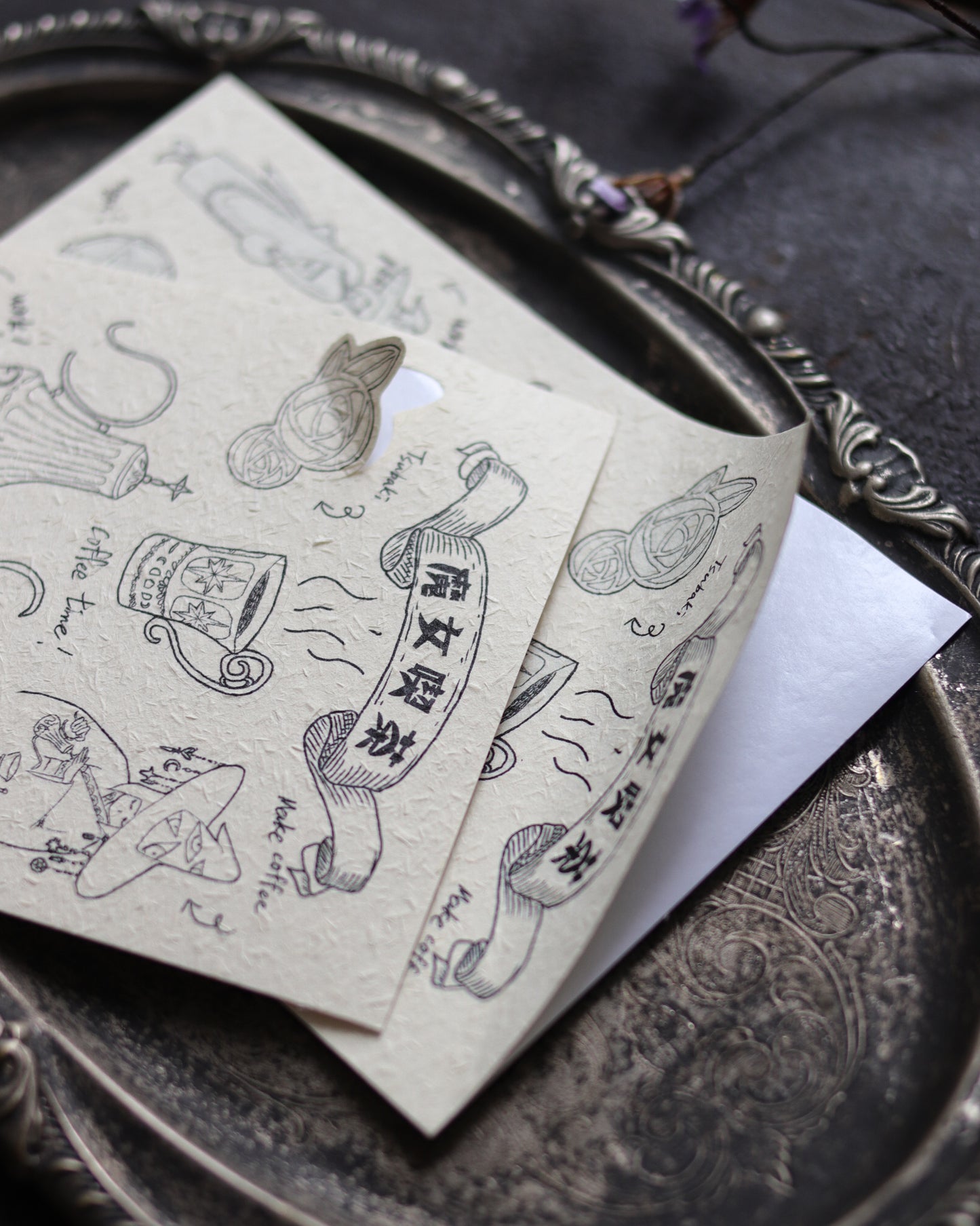 Original Drawing Sticker - Witch coffee shop