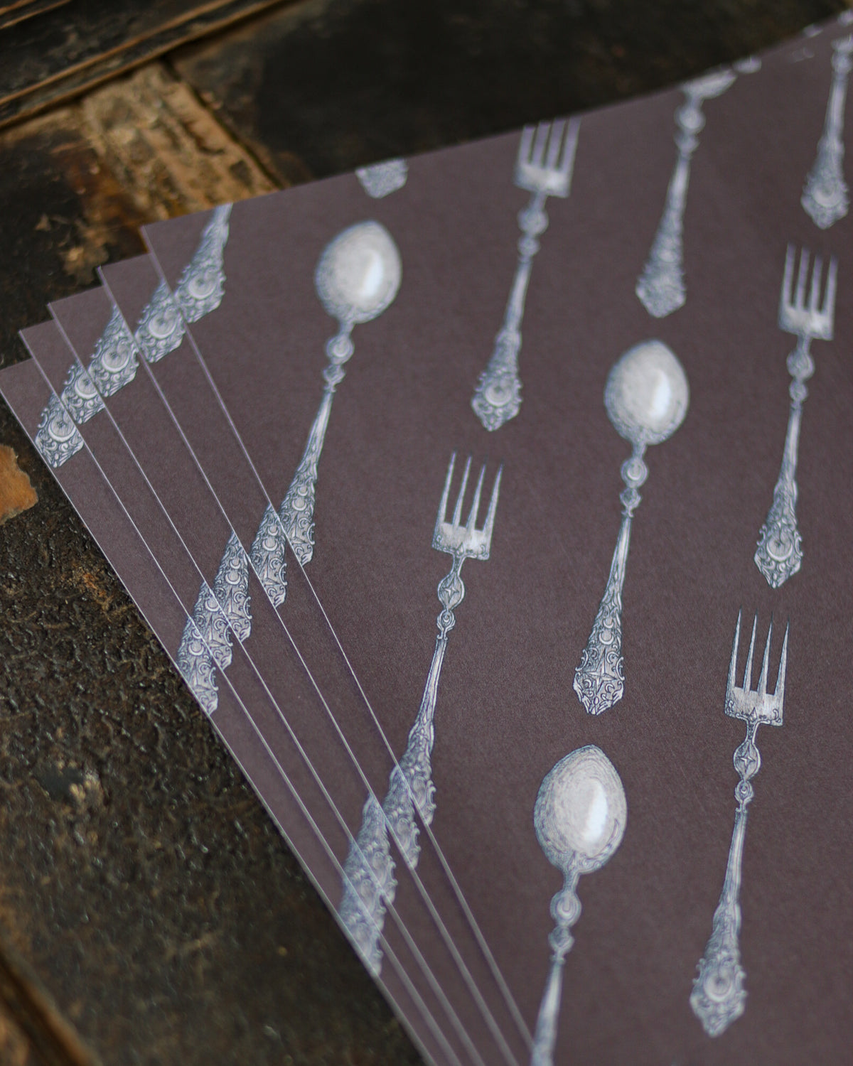 Design paper -  The Witch's Cutlery 素材紙 - 魔女的餐具