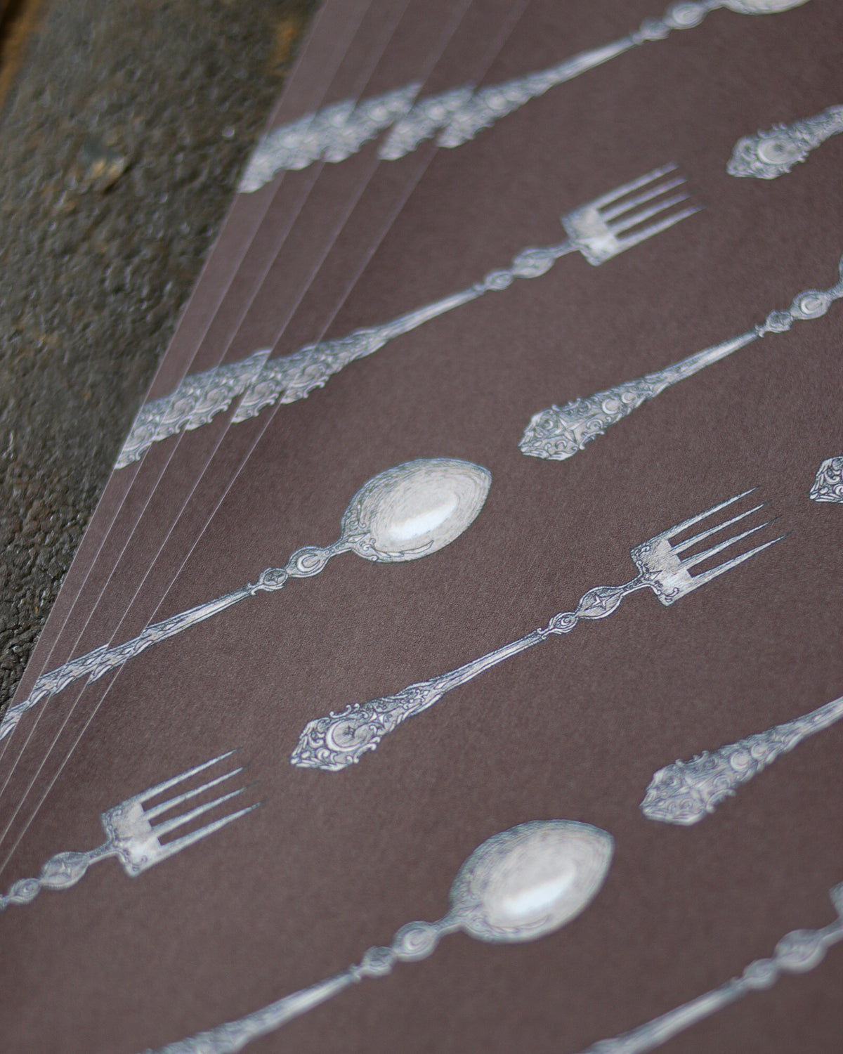 Design paper -  The Witch's Cutlery 素材紙 - 魔女的餐具