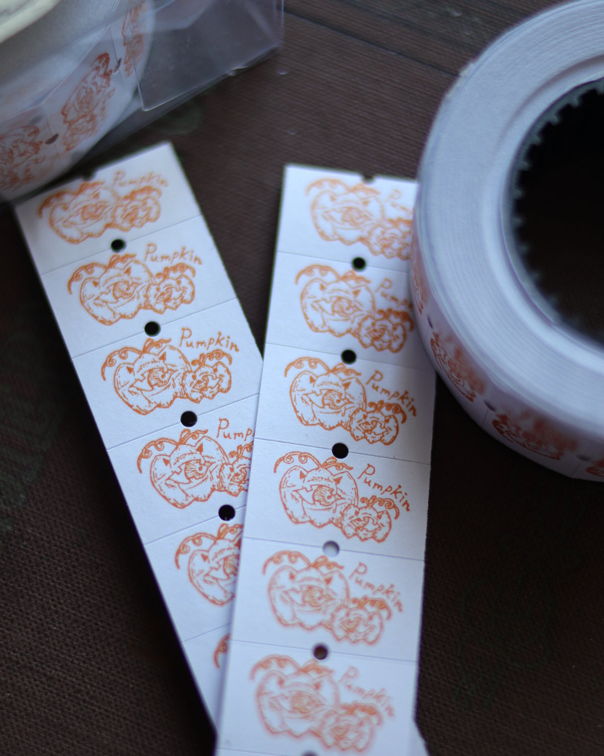 Full roll of labels sticker - Pumpkin 標籤貼紙整卷 - 南瓜