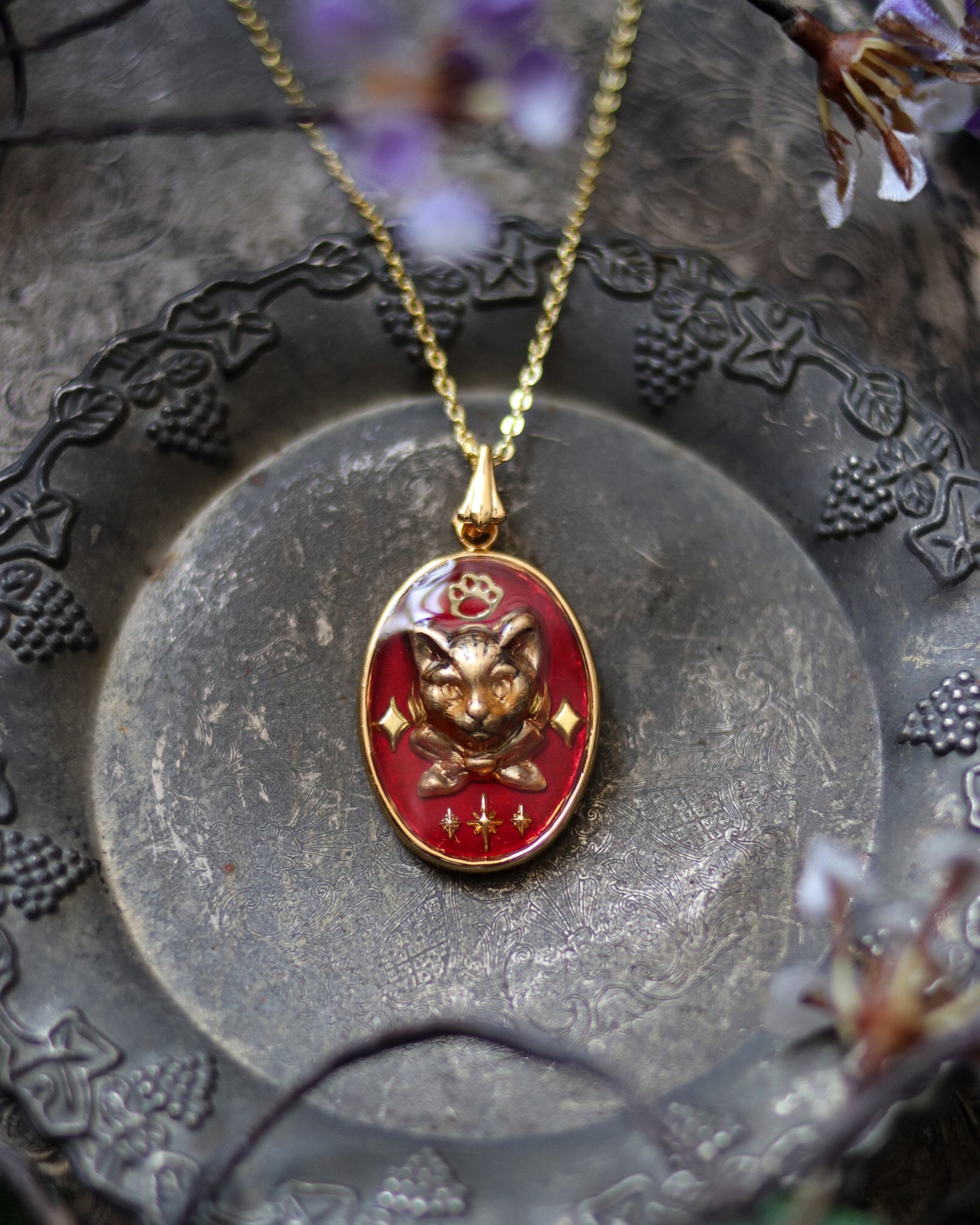 Vintage style necklace - Cat