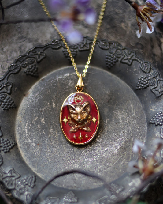 Vintage style necklace - Cat