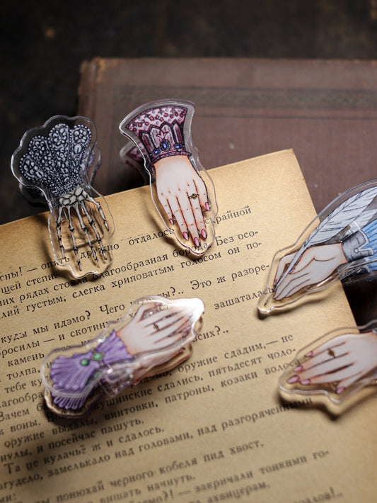 Acrylic Clip Set - Lady's Hand