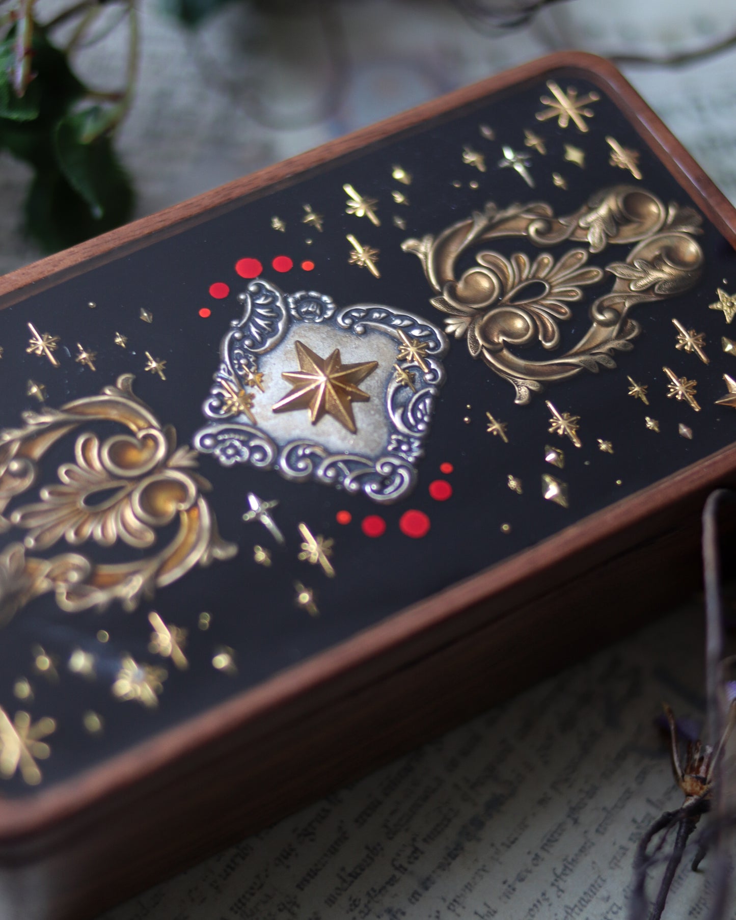 Walnut jewelry box - Starry night fantasy 胡桃木首飾盒 - 星夜幻想曲