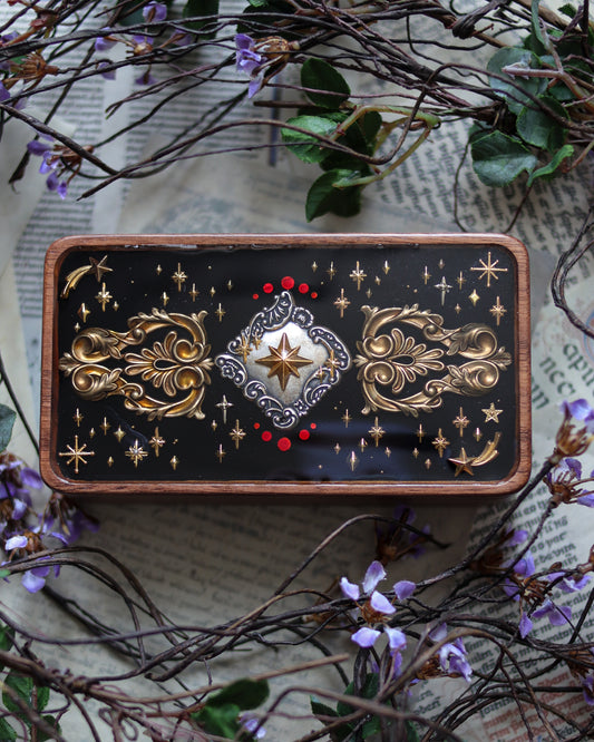 Walnut jewelry box - Starry night fantasy 胡桃木首飾盒 - 星夜幻想曲