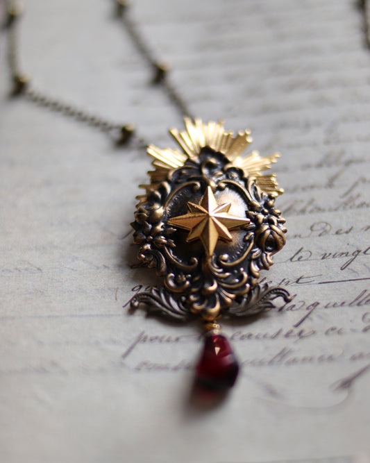 Vintage style necklace/ brooch - The Proof of the Magician