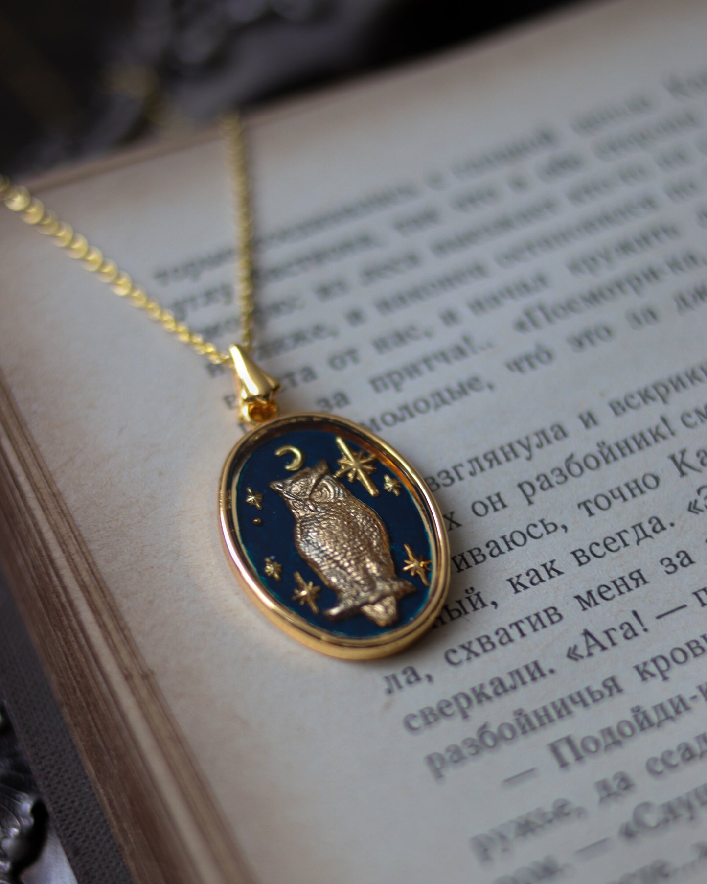 Vintage style necklace - Owl