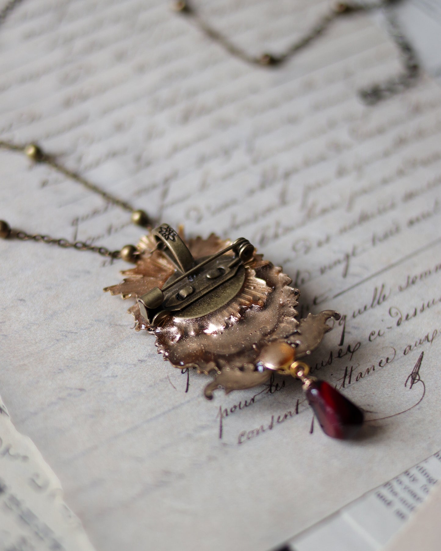 Vintage style necklace/ brooch - The Proof of the Magician