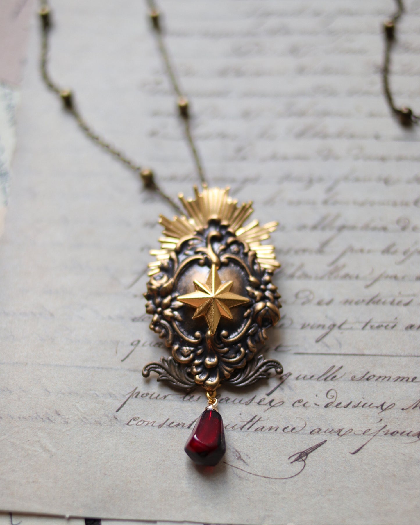 Vintage style necklace/ brooch - The Proof of the Magician