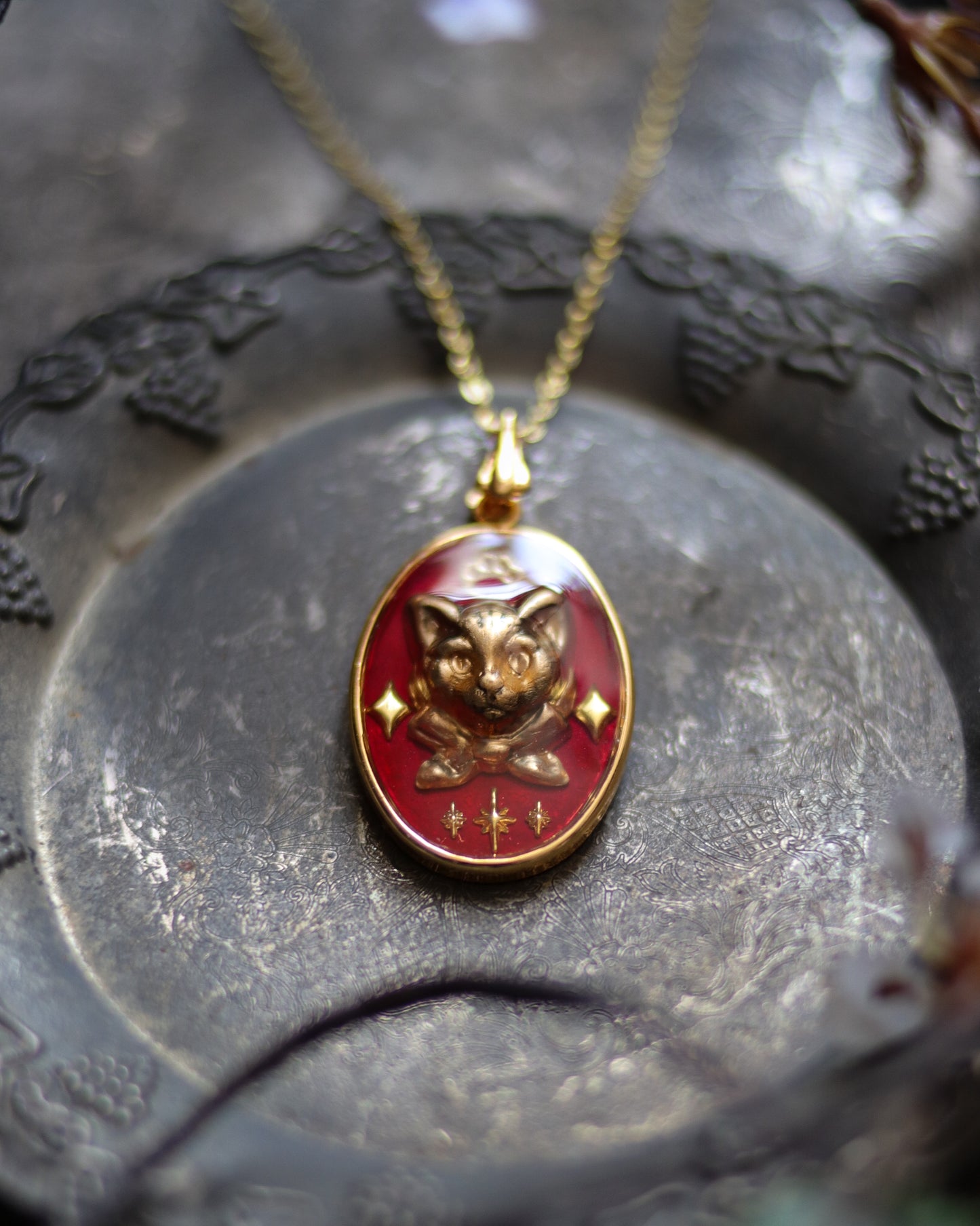Vintage style necklace - Cat