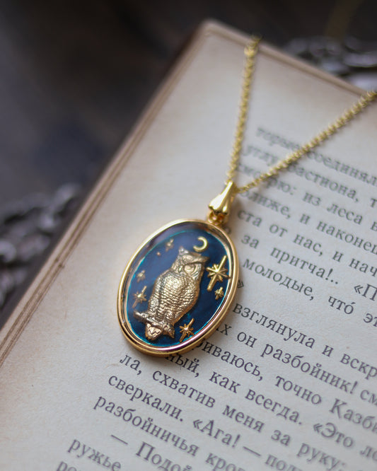 Vintage style necklace - Owl