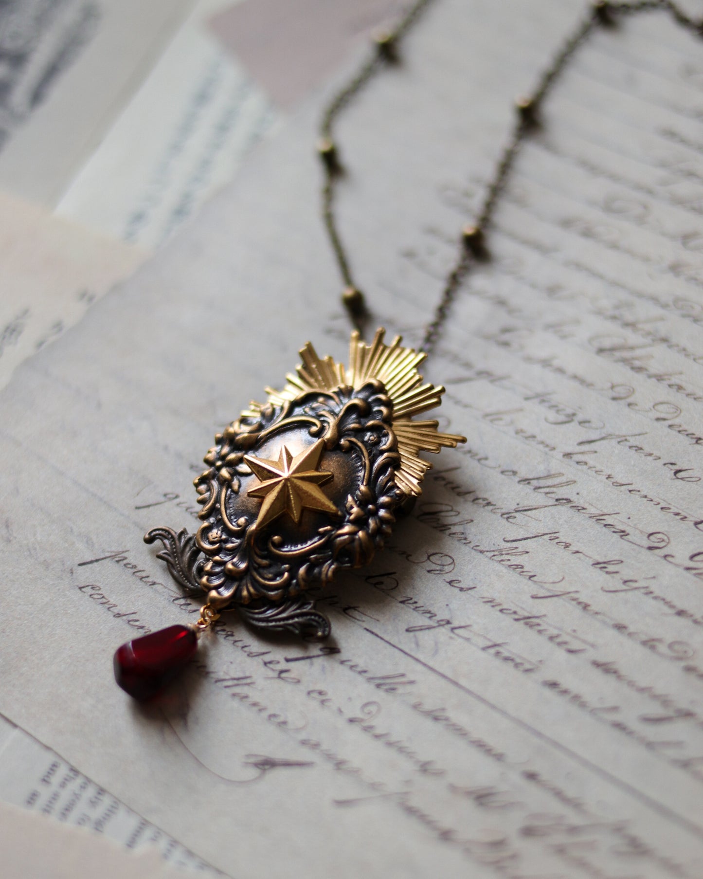Vintage style necklace/ brooch - The Proof of the Magician