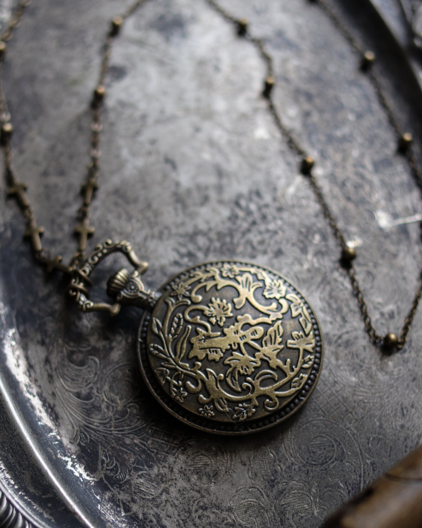 Vintage style necklace - Stained Glass Window Faith-Son of God