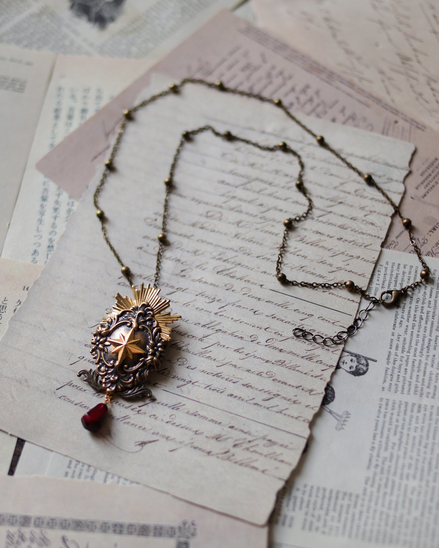 Vintage style necklace/ brooch - The Proof of the Magician