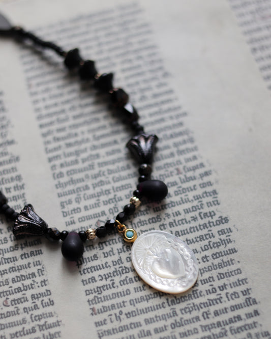 Czech glass bead necklace - Pure Heart