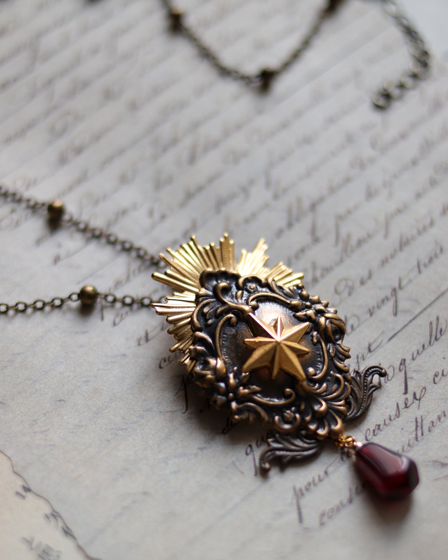 Vintage style necklace/ brooch - The Proof of the Magician