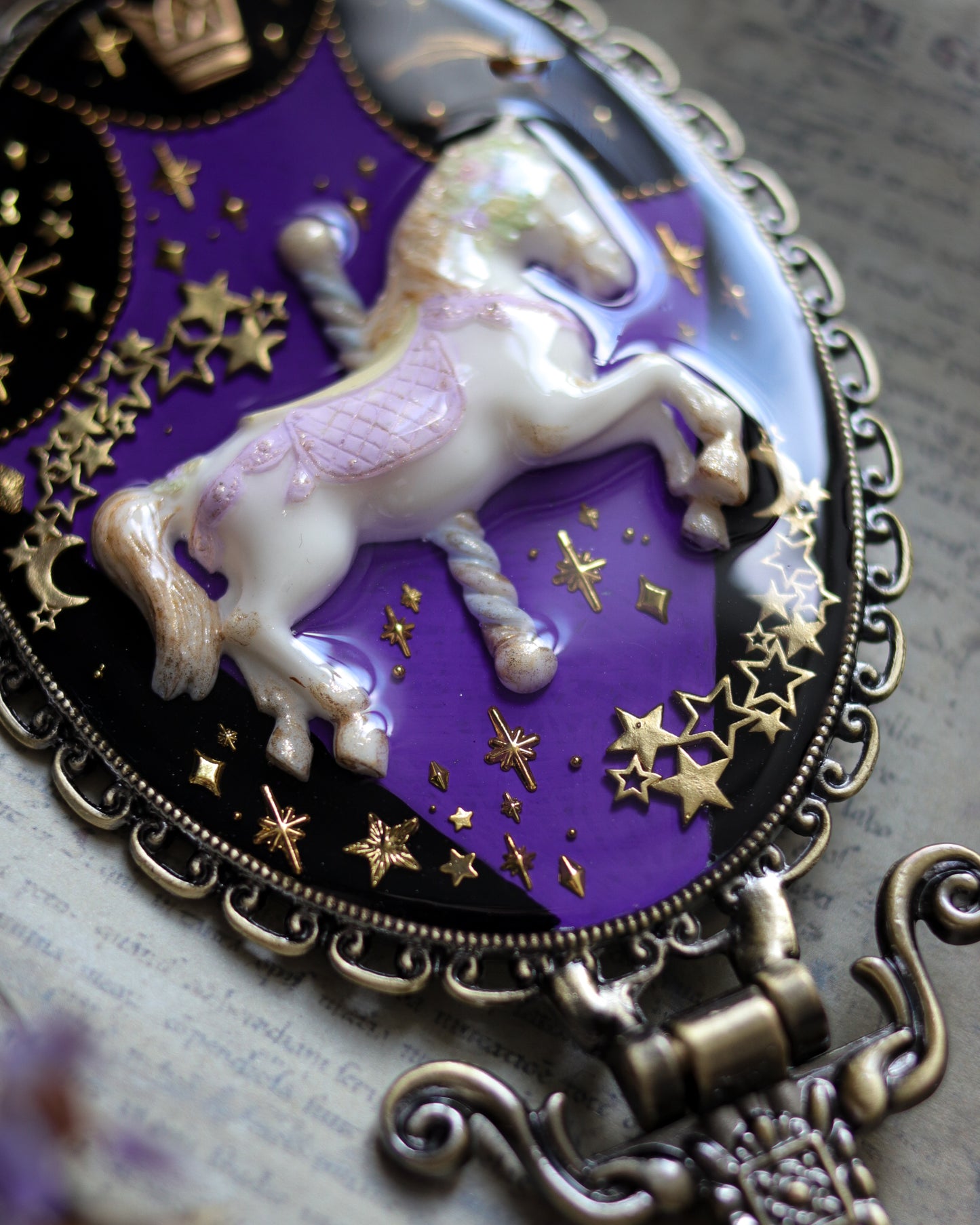 Vintage style hand mirror - Magic carousel