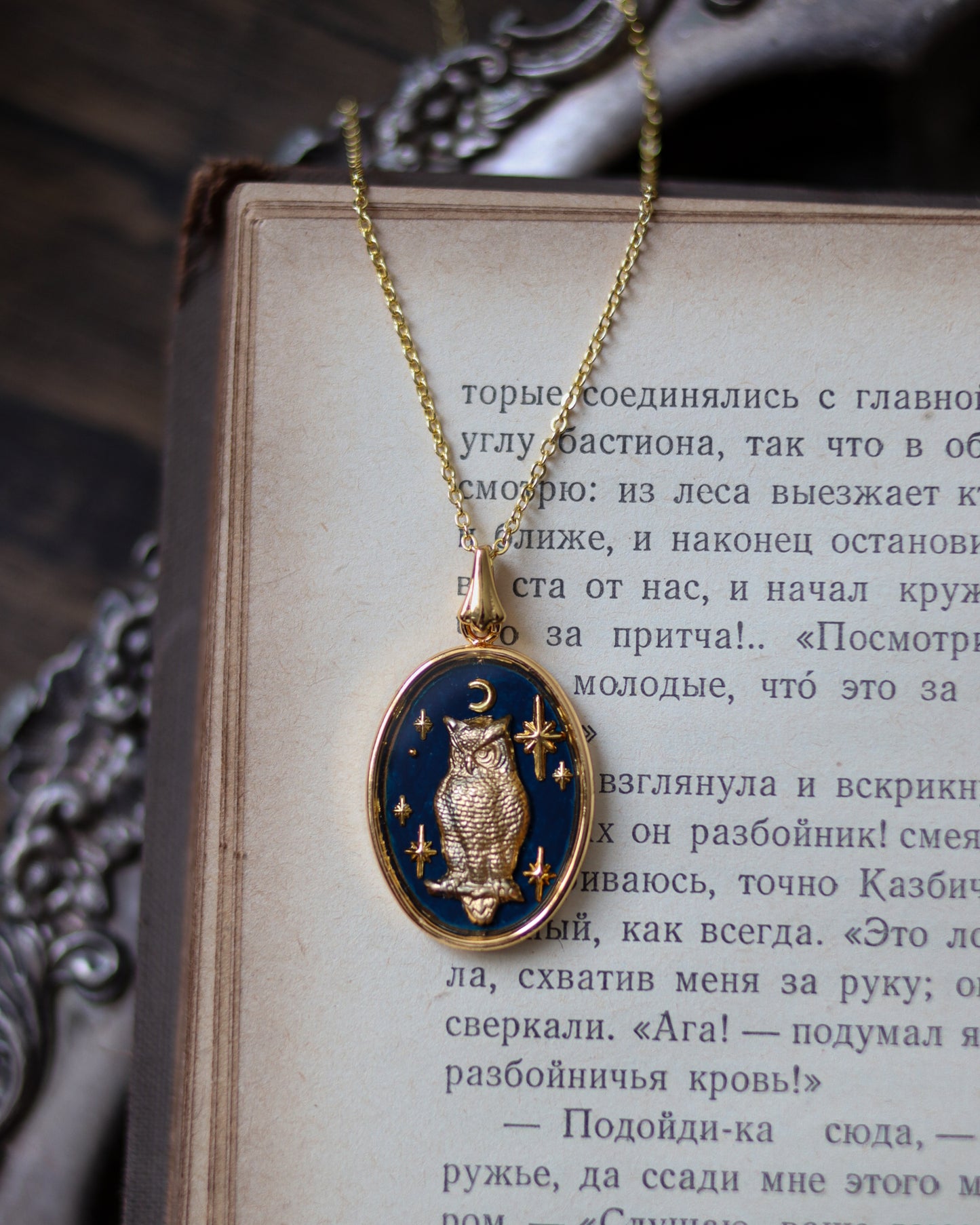 Vintage style necklace - Owl