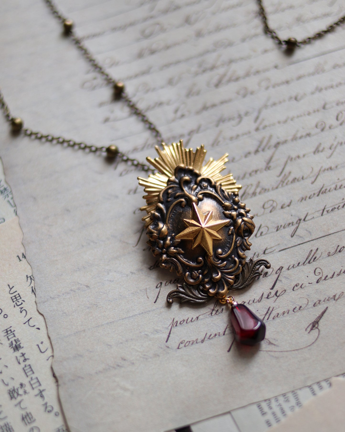 Vintage style necklace/ brooch - The Proof of the Magician