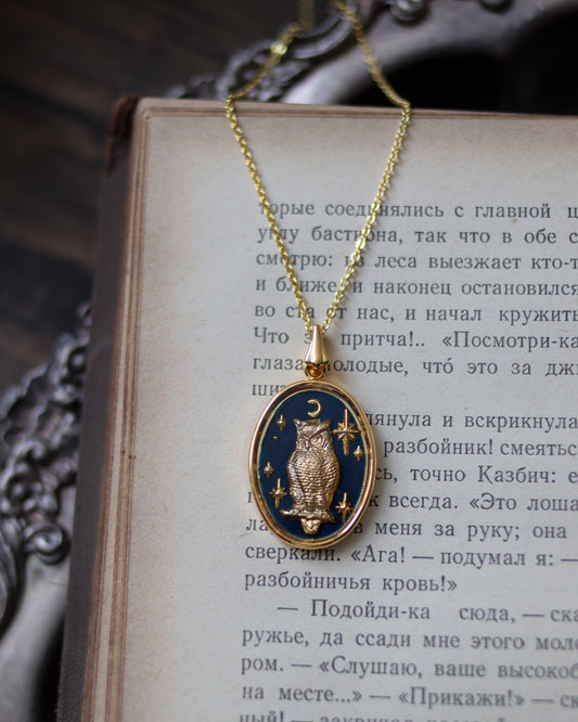 Vintage style necklace - Owl