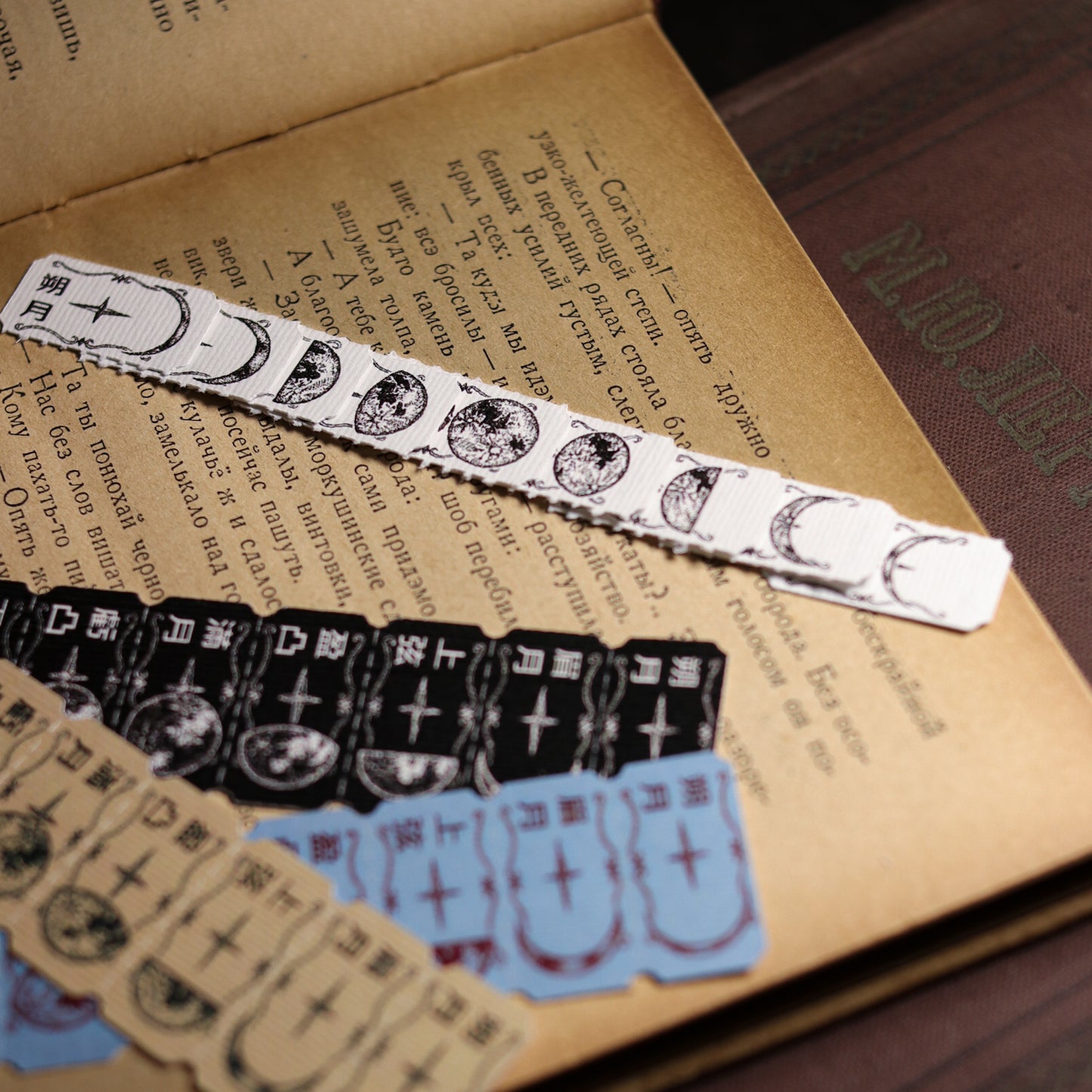Tag-Style Paper Sticker Packs -  Moon Phases
